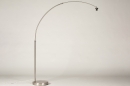 Foto 30876-10: Ausziehbare Bogenlampe aus gebürstetem Stahl und für austauschbare LED-Leuchtmittel geeignet.