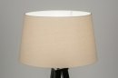 Foto 30884-5: Stativ-Stehlampe in Schwarz mit Stoffschirm in Beige