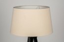 Foto 30884-6: Stativ-Stehlampe in Schwarz mit Stoffschirm in Beige