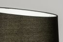 Foto 30886-8 detailfoto: Zwarte driepoot vloerlamp met zwarte stoffen lampenkap