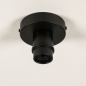 Foto 30913-12: Kleine plafondlamp met kap van fluweel in taupe met koperen binnenkant