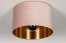 Foto 30915-2: Sfeervolle plafondlamp in een trendy kleurencombinatie; roze / goud.