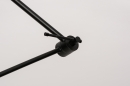 Foto 30920-10: Verstelbare hanglamp met knikarm en grijze lampenkap