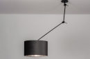 Foto 30920-2: Verstelbare hanglamp met knikarm en grijze lampenkap