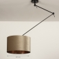 Foto 30921-11: Verstelbare hanglamp met knikarm en lampenkap in taupe kleur