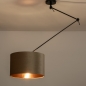 Foto 30921-2: Verstelbare hanglamp met knikarm en lampenkap in taupe kleur