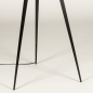 Foto 30962-11 detailfoto: Sfeervolle vloerlamp / Tripod lamp in een trendy kleurencombinatie; mat zwart - taupe - champagne / koper, geschikt voor led verlichting.