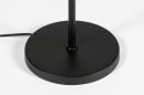 Foto 30972-8: Zwarte staande lamp met rookglas 