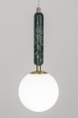 Foto 30984-10: Design hanglamp Globen Lighting in Art Deco stijl met massief marmer