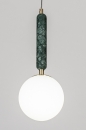 Foto 30984-11: Design hanglamp Globen Lighting in Art Deco stijl met massief marmer