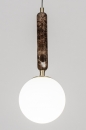 Foto 30985-1: Design hanglamp Globen Lighting in Art Deco stijl met massief marmer