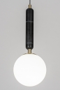 Foto 30987-1: Design hanglamp Globen Lighting in Art Deco stijl met massief marmer