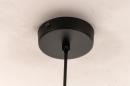 Foto 31004-9 detailfoto: Retro hanglamp met rookglas en zwart strijkijzersnoer 