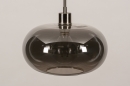 Foto 31005-10: Retro-Pendelleuchte mit einem Rauchglas-Lampenschirm, geeignet für austauschbare LED