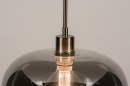 Foto 31005-14: Retro-Pendelleuchte mit einem Rauchglas-Lampenschirm, geeignet für austauschbare LED