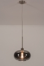 Foto 31005-2: Retro-Pendelleuchte mit einem Rauchglas-Lampenschirm, geeignet für austauschbare LED