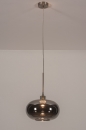 Foto 31005-3: Retro-Pendelleuchte mit einem Rauchglas-Lampenschirm, geeignet für austauschbare LED