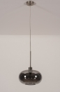 Foto 31005-7: Retro-Pendelleuchte mit einem Rauchglas-Lampenschirm, geeignet für austauschbare LED
