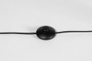 Foto 31012-6 detailfoto: Moderne zwarte vloerlamp voorzien van een rookglas in tulbandvorm.