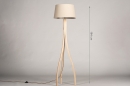 Vloerlamp 31059: landelijk, modern, hout, licht hout #1