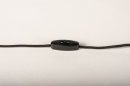 Foto 31066-12 detailfoto: Fraai design tafellamp in mat stalen uitvoering voorzien van rookglazen kap.