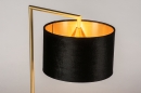 Foto 31079-4: Elegante Messing-Tischlampe mit luxuriösem Samt-Lampenschirm in Schwarz mit Kupfer