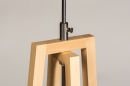 Foto 31125-24: Blankhouten vloerlamp Tripod met beige kap