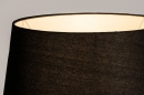 Foto 31127-3 detailfoto: Blankhouten vloerlamp Tripod met zwarte stoffen kap