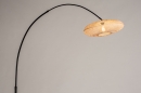 Foto 31135-5: Japandi Stehleuchte, Bogenlampe mit Rattanschirm