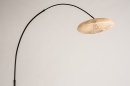 Foto 31135-7 schuinaanzicht: Japandi vloerlamp booglamp met rotan lampenkap