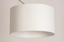 Foto 31139-10: Verstelbare XL hanglamp met Knikarm met witte stoffen kap