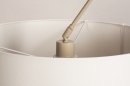 Foto 31139-13: Verstelbare XL hanglamp met Knikarm met witte stoffen kap