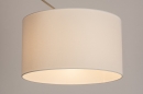 Foto 31139-9: Verstelbare XL hanglamp met Knikarm met witte stoffen kap