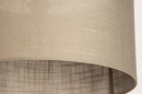Foto 31140-12: Verstellbare XL-Hängeleuchte mit Gelenkarm und taupefarbenem Schirm