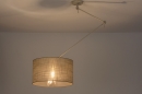 Foto 31140-2: Verstelbare XL hanglamp met Knikarm met taupe kleurige kap