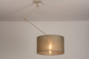 Foto 31140-3: Verstelbare XL hanglamp met Knikarm met taupe kleurige kap
