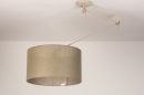 Foto 31140-7: Verstelbare XL hanglamp met Knikarm met taupe kleurige kap