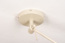 Foto 31141-14: Verstelbare XL hanglamp met knikarm en bruine stoffen kap