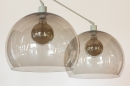 Foto 31144-8: Verstelbare XL hanglamp met twee knikarmen en grote retro bollen
