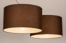 Foto 31147-8 niet_in_feed: Verstelbare XL hanglamp met twee knikarmen en bruine kappen