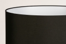 Foto 31166-7 detailfoto: Driepoot vloerlamp in trendkleur terracotta met zwarte stoffen lampenkap 