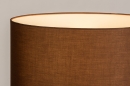 Foto 31169-6 detailfoto: Driepoot vloerlamp in trendkleur terracotta met bruine stoffen lampenkap 