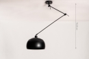Hanglamp 31173: modern, retro, metaal, zwart #9