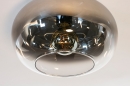 Foto 31186-7: Plafondlamp van rookglas met verloop van smoke naar helder glas 