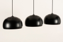 Foto 31199-6 anders: Zwarte hanglamp met drie zwarte bollen 
