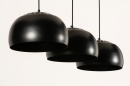 Foto 31199-7 anders: Zwarte hanglamp met drie zwarte bollen 