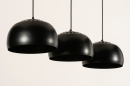 Foto 31199-8 niet_in_feed: Zwarte hanglamp met drie zwarte bollen 