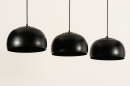 Foto 31199-9 anders: Zwarte hanglamp met drie zwarte bollen 