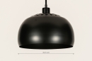 Hanglamp 31205: modern, retro, metaal, zwart #1