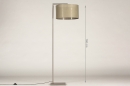 Vloerlamp 31207: landelijk, modern, staal rvs, stof #1